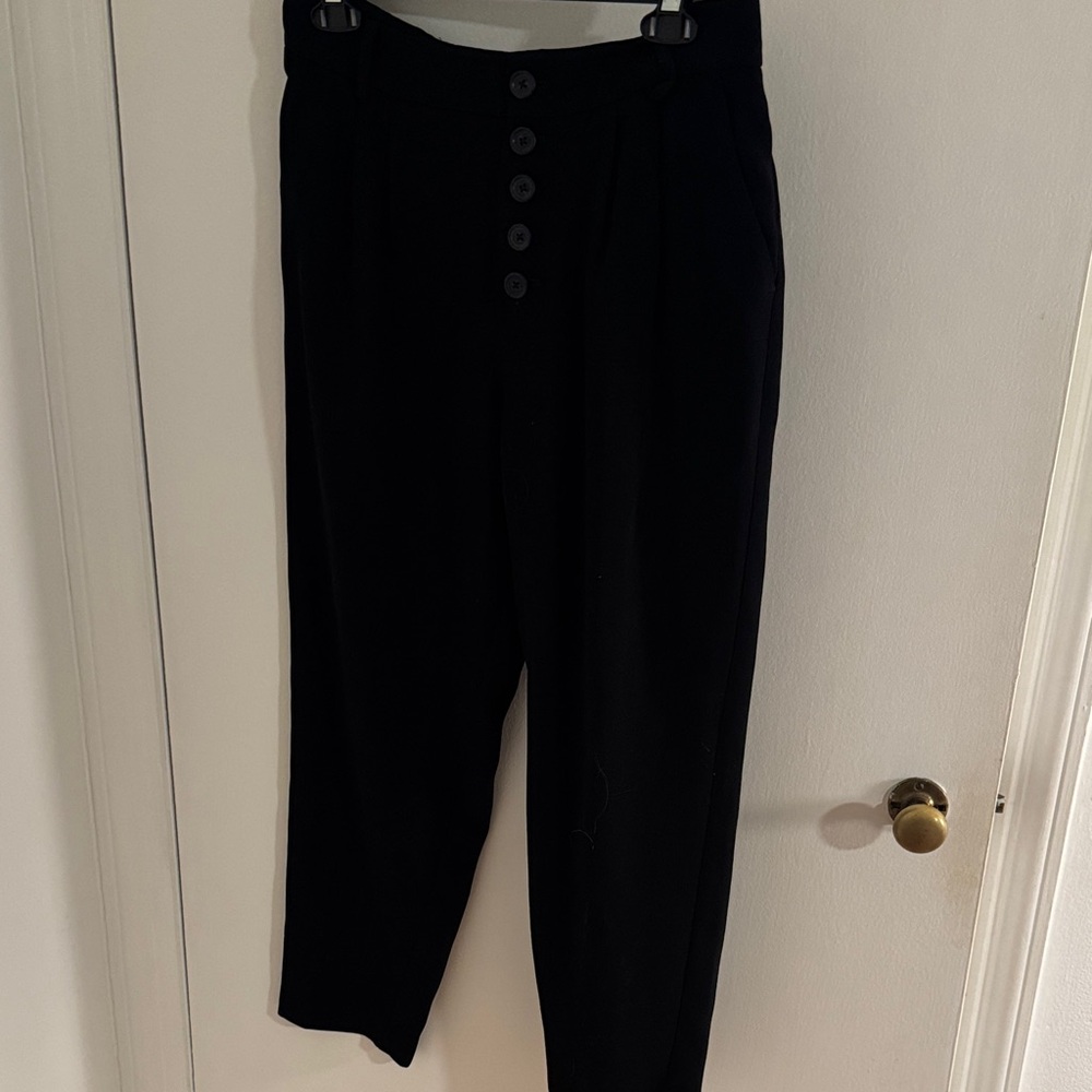 Anthropologie Black Button-Up Pants